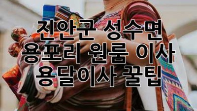 진안군 성수면 용포리 원룸 이사? 용달이사 꿀팁!